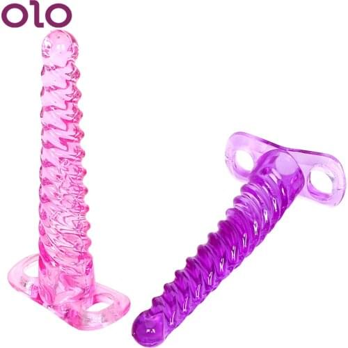 OLO Jelly Anal Plug Long Butt Plugs Prostate Massager G-spot Masturbation Silicone Sex Toys for Woman Men Gay