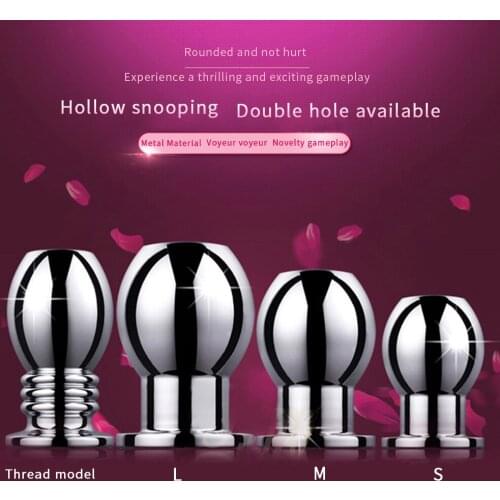 Anal Plug Sex Toys For Woman Men Enema Anal Extend Sex Toys Adult Products Metal Hollow Butt Plug Anal Expanding Screw Thread