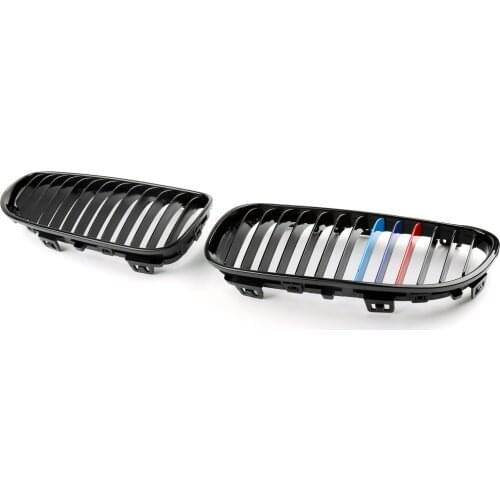 Artudatech 2x Gloss Black M Color Kidney Tuning Front Grille For BMW E92 E93 LCI 2Dr 328i 335i 2011 2012 2013 2014