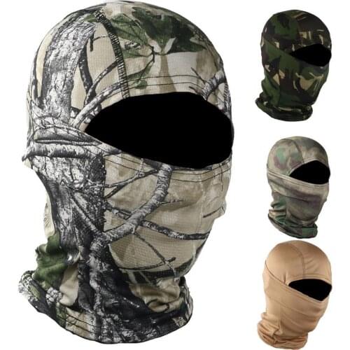 Unisex Camouflage Print Balaclava Outdoor Tactical Motorcycle Full Face Cover Cycling Motorbike Neck Gaiter Hunting Helmet Cap