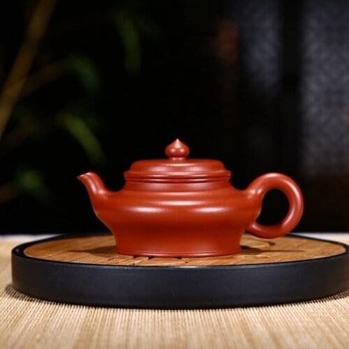 Teapot Famous Artist Quguo Guoguo New Handmade Flat Purple Sand Teapot Kungfu Teaware Gift Customization New Product