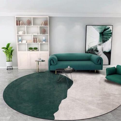 Home Carpet Round Rug Irregular Geometry Black Grey Rugs Undefined Modern Floor Mat Carpets For Living Room Carpets For Bed Room