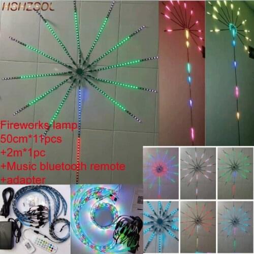 Fireworks lights led lamps Bluetooth Smart lights 24key IR 5V WS2812 Flexible Ribbon LED Light Tape magice dream muti color App