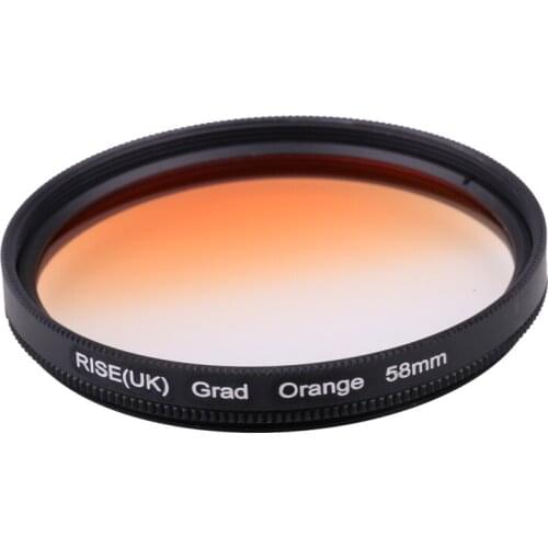 Camera Filter 58mm Gradual Orange Color lens Filter for Nikon D3100 D3200 D5100 SLR Camera lens