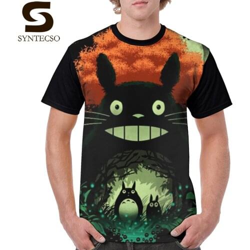 Totoro T Shirt Totoro Dark Night T-Shirt Awesome Short-Sleeve Tee Shirt Man 4xl Printed Basic 100 Percent Polyester Tshirt