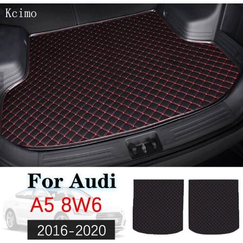 Leather Car Trunk Mat For Audi A5 8W6 2016 2017 2018 2019 2020 Trunk Boot Mat Liner Pad Cargo pad Cargo Liner Coupe Sportback