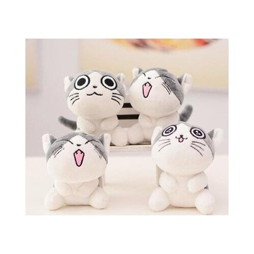 10cm Creative Kitten Pendant Plush Stuffed Doll Toy Kitty Doll Wedding Tossing Keychain Small Doll Doll Gift 4 Available