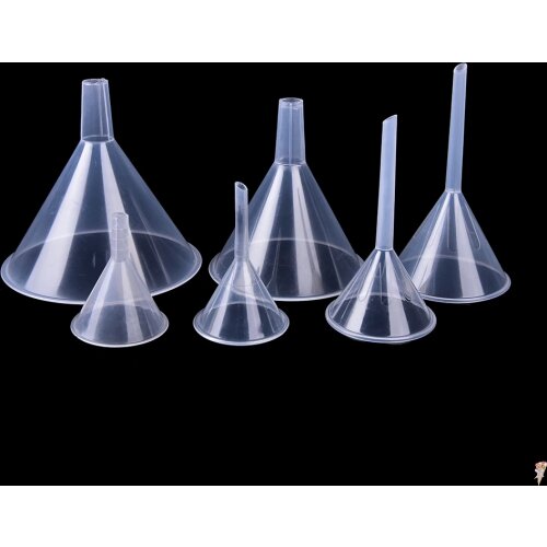 1/2" Mouth Dia Laboratory transfer perfume Mini and clear White Plastic Filter Funnel 60ml