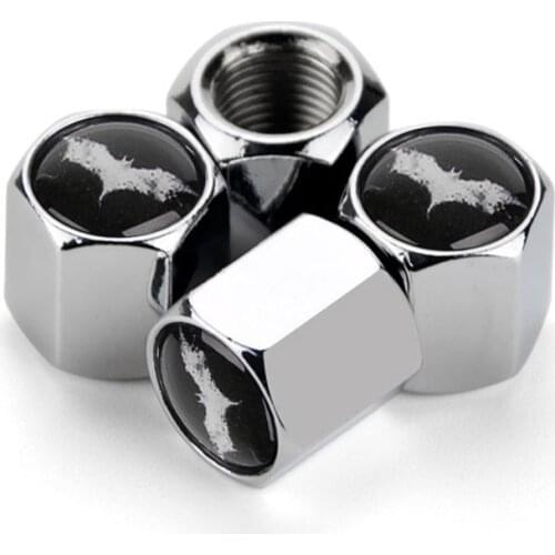 Bat Badge Car Parts Tire Valve Caps Wheel Plugs Stem Cover Universal For Automobiles Motos Bicycles Trucks Protector Accessories