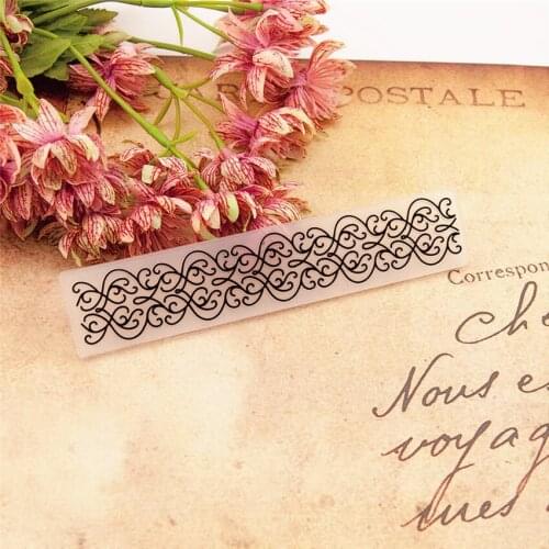 15x3cm Vines line Embossing folders Plastic Scrapbooking DIY Template Fondant Easter Cake Photo Album Card Making