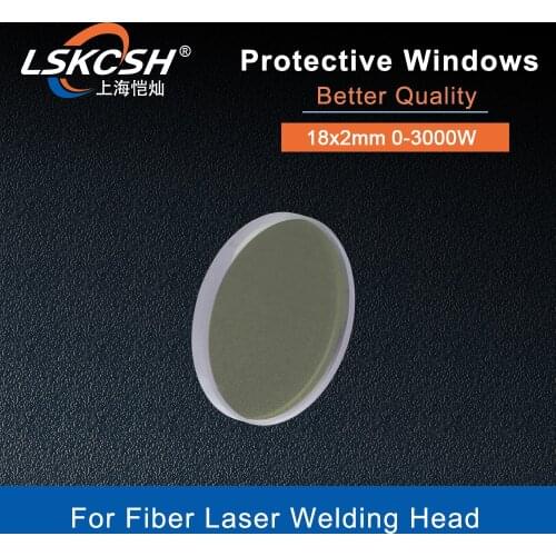 LSKCSH 20Pcs/Lot Fiber Laser Protective Lens Windows 18*2mm 0-3000W For Fiber Laser Welding Head