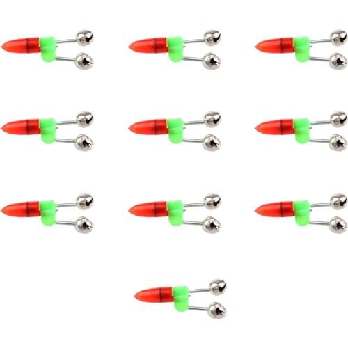 10 pieces fishing LED eel bell set eel bells double bite alarm for fishing