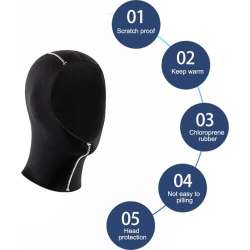 3/5mm neoprene diving hat professional uniex NCR fabric swimming cap winter cold-proof wetsuits head cover helmet swimwear