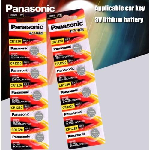10PCS/LOT Original Panasonic CR1220 Button Cell Batteries CR 1220 3V Lithium Coin Battery BR1220 DL1220 ECR1220 LM1220