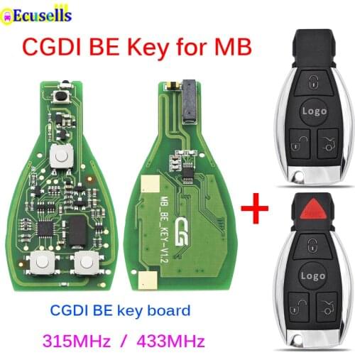 Original CGDI MB CG BE Key 315MHZ/433MHZ for Mercedes Benz Work with CGDI MB Programmer Support All FBS3 and Automatic Recovery