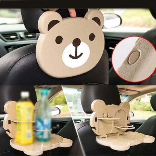Car Drinks Space Saving Tray Rack Universal Shockproof car Seat Back Cup Animal Folding Organizer Car seat back storage box