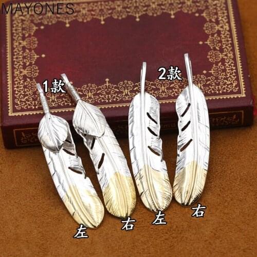 2019 Couple Pendant 100% 925 Sterling Silver Jewelry Men Women Feather Flying eagle fashion Necklace Pendant sieraden maken