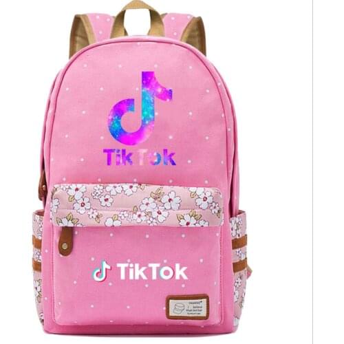 Tik Tok Backpack Teenage Large Capacity Waterproof Student Rucksack Casual Travel Laptop Bag Mochila