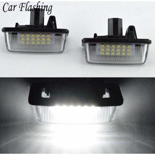 Car flashing 2pcs Car 12V 18LED License Plate Lights SMD for Toyota Corolla_E11 Crown S180 Starlet EP91 Vios Previa ACR50 GSR50