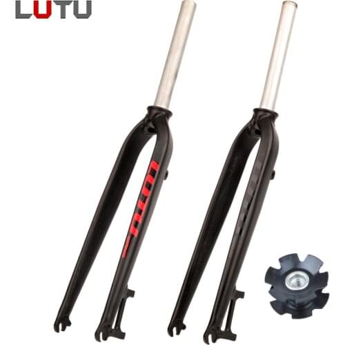 LUTU Ultralight Aluminum alloy Mountain Bike Front Fork MTB Hard Fork Bike Racing Disc Brake Fork Rigid Bicycle Fork 26 27.5 29