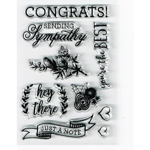 Sympathy Card Message Quote Stamps Card Making Paper Craft Card Stamps