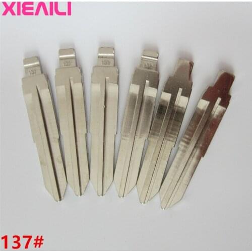 XIEAILI 50Pcs/lot 137# Metal Blank Uncut Flip KD Remote Key Blade For Ssangyong S170