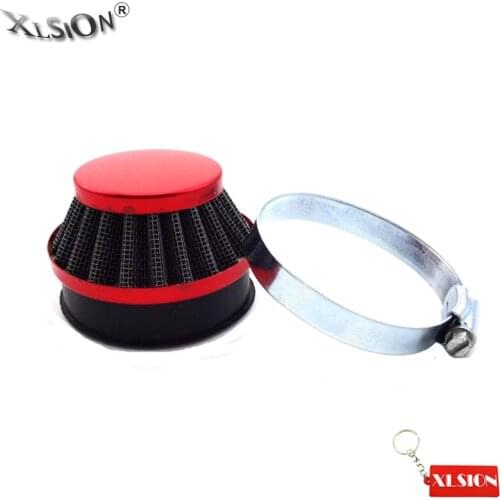 XLSION Aftermarket 60mm Red Air Filter Cleaner For 47cc 49cc Gas Motorized Bicycle Mini Moto ATV Dirt Pocket Bike