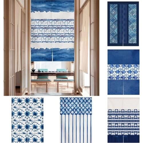 Japanese Cloth Curtain Bedroom Door Curtain Household Toilet Partition Curtain Home Decoration Kitchen Half Panel Curtain