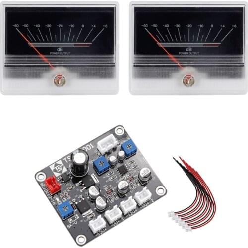 1set VU Meter TN-90A Power Amplifier Panel Audios Level DB Meter with Driver Board, BackLit,TS-DB90A-2Q 960uA