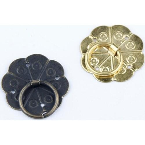 100pcs/lot Classical Bronze Tone Quincunx Drawer Cabinet Desk Door Pull Box Handle Knobs Furniture Handles Hardware With Screw