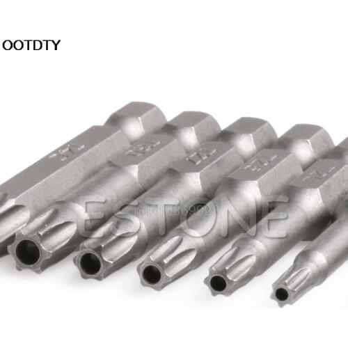 12pcs/Set Screwdriver 1/4 Inch 50mm T5-T40 Magnetic Torx Screwdriver Bits Kit