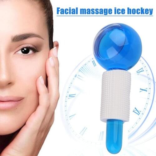 2021 2pcs Beauty Ice Hockey Energy Beauty Crystal Ball Facial Cooling Ice Globes Water Wave For Eye Face Massager SSwell