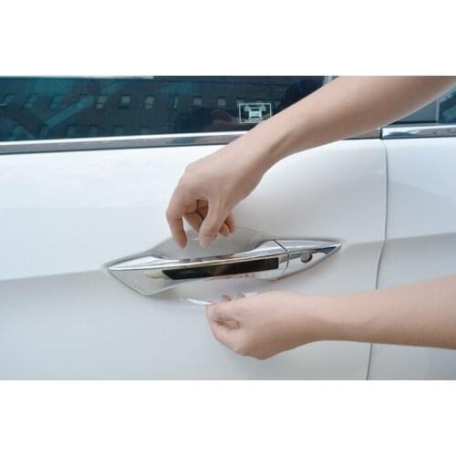 4pcs Universal Invisible Car Door Handle Scratches Automobile Shakes Protective Protector Films Car Handle Protection