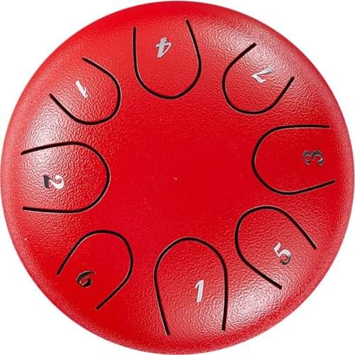 6 Inch 8 Tune Steel Hand Pan Tongue Drum Tounge Musical Instrument Drums Percussion Dram Meditation Tambourine A Key