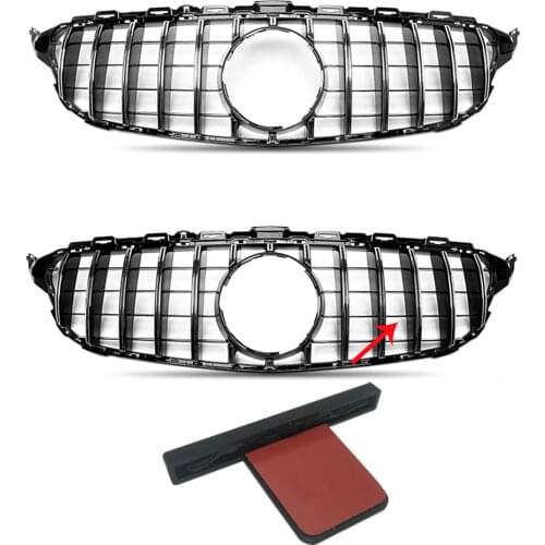 Auto Car Grill Sticker For AMG Mercedes W212 W205 W202 W211 W210 GLE GLK ML GT Emblem Car Sticker Badge Front Grill Sticker