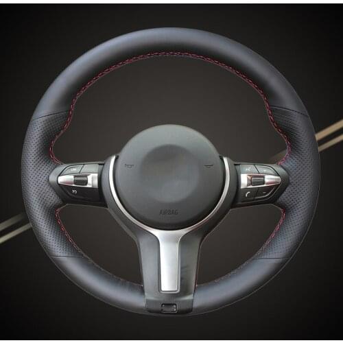 Auto Braid On The Steering Wheel Cover for BMW F87 M2 F80 M3 F82 M4 M5 F12 F13 M6 X5 M F86 X6 M F33 F30 M Sport DIY Car Braiding