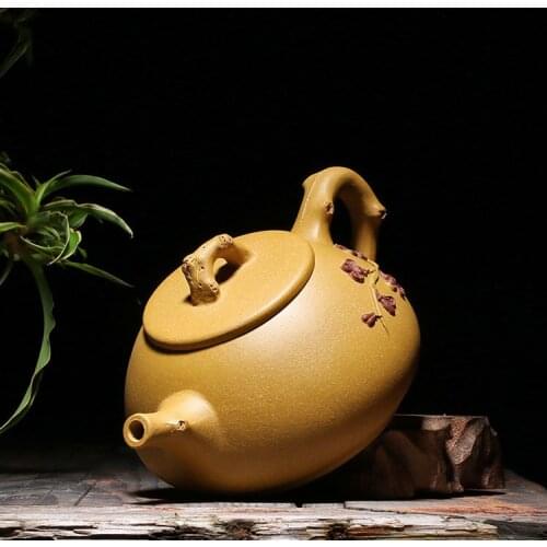 Free Shipping 280ML New Arrival Purple Clay Plum blossom Teapot Yixing Handmade Kung Fu Zisha Tea Pot Gift BOX
