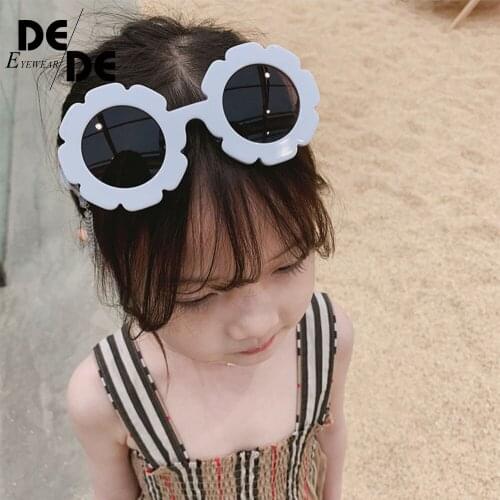 Brand Design Kids Sunglasses Children Sun Flower Glasses Round Baby UV400 Shades Goggles Girls Boys