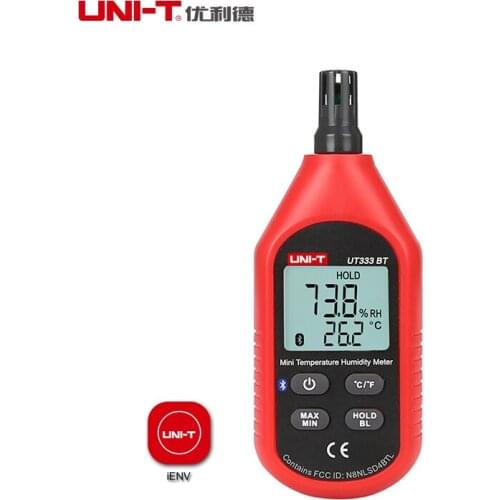UNI-T Temperature Humidity Meter Bluetooth Mini Digital Air Temperature Humidity Meter Thermometer Hygrometer Tester UT333 BT