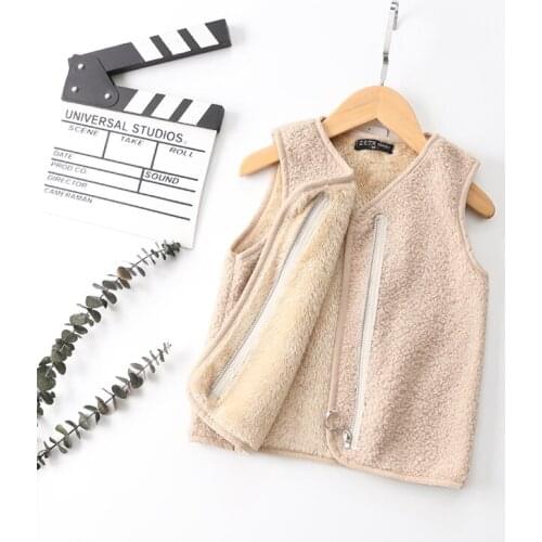 Childrens clothes Boys and girls zipper vest