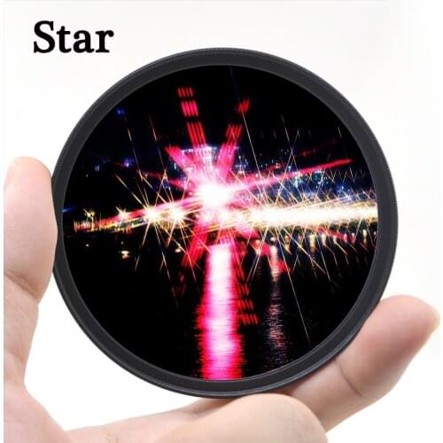 KnightX Star 6 Line Filter For Canon Sony Nikon 500d 200d 400d photo d3300 d600 2000d accessories 49 52 55 58 62 67 72 77 mm