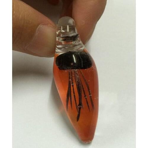 FREE SHIPPING hot sale jewelry black Jellyfish Bottom glass beades Pendants handmade