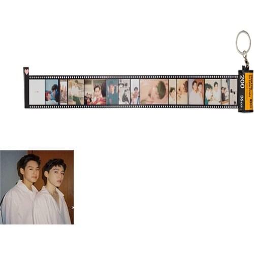 Customized Memorial Keychain DIY Custom Photo Albums Cover Film Roll Pendant Keyring Blanks Personalized Couple Gift Best Friend