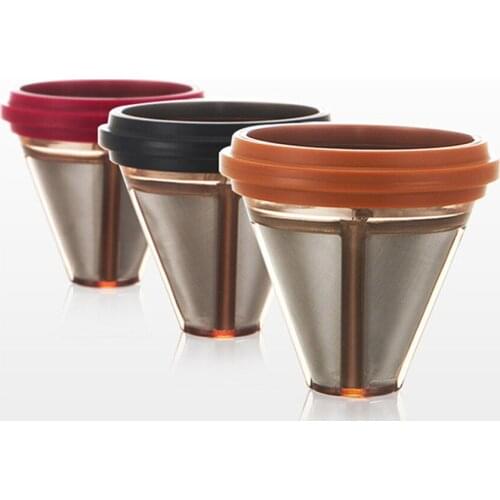 Stainless Steel Coffee Dripper Double Layer Mesh Filter Coffee Maker Tools Coffee Accessories For Barista Coffee Brewing Cup