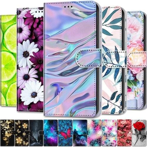 Leather Magnetic Case For Huawei P20 Pro P10 P9 P8 Lite 2017 P20Lite P10Lite P9Lite Phone Cover Flip Wallet Painted Funda Etui
