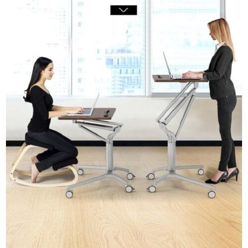 Multifunctional Pneumatic Adjustable Lift Mobile Laptop Table Home Office Lazy Desk Learning Lecture Table