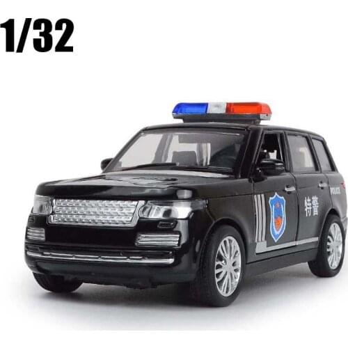 1:32 Police Sports Car Alloy Model With Sound Light Pull Back For Children Toys Gifts Free Shipping