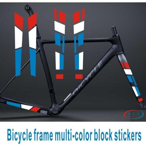 Bike Frame Stickers Diy Decoration Colorful Decals Front Fork Sticker Rear Fork Decals Road Bike Bicycle For Decals