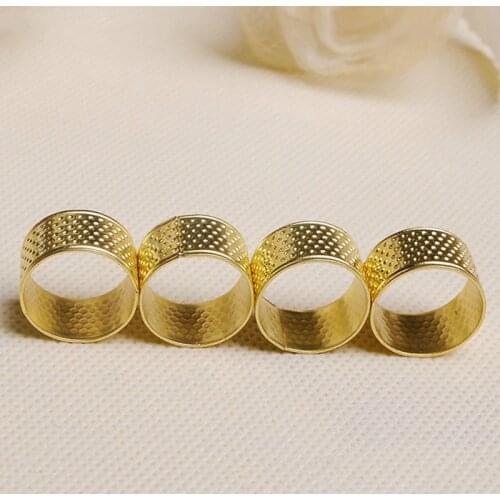 Round Copper Thimble DIY Sewing Tools Household Knitting Accessories for Sewing Supplies Handicraft Thimble Stitch 1pcs G