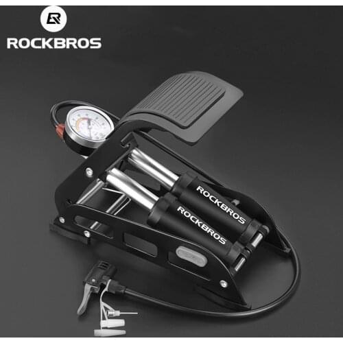 ROCKBROS Foot Pump High Pressure Portable Basketball Bicycle Pump Electric Bicycle Motorcycle Car Air Pump Daily Inflator Bike